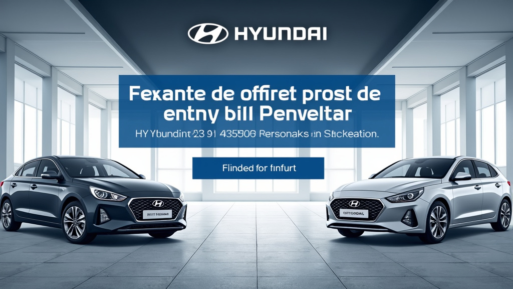 Affichage des offres promotionnelles Hyundai 2025 en concession