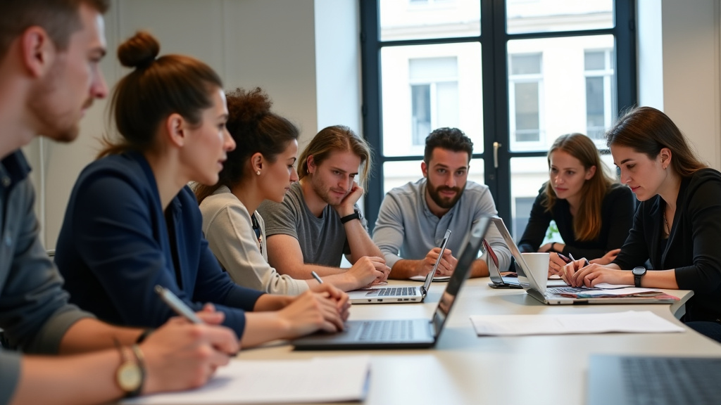 Groupe d’usagers participant à un atelier collectif dans une Rive de Paris Cyberplus