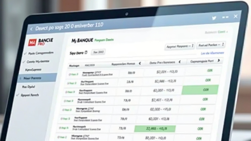 Interface de Ma Banque Pro avec gestion des comptes professionnels