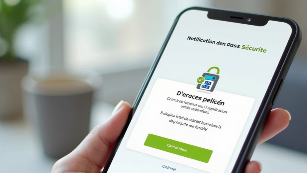 Notification du Pass Sécurité sur l’application mobile Société Générale