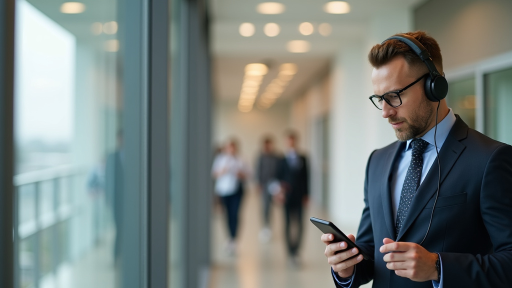 Personne utilisant son téléphone pour contacter sa banque
