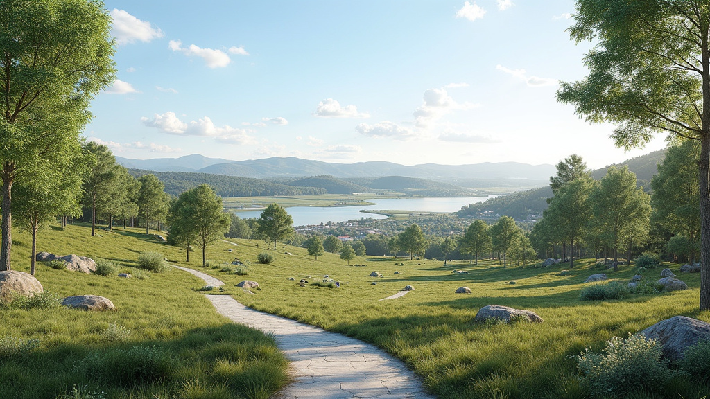 Terrain constructible à Lanton avec vue partielle sur le Bassin d