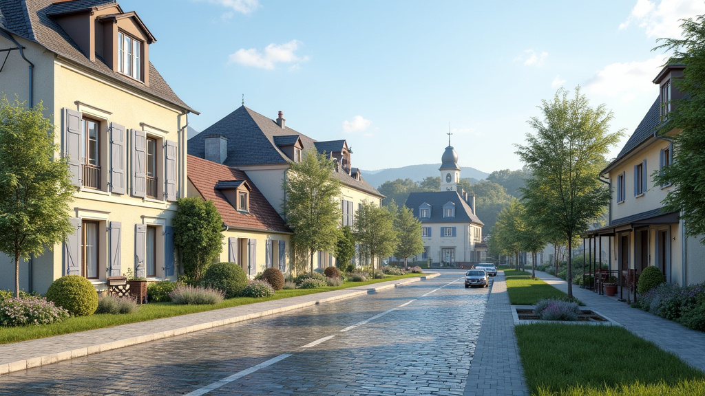 Vue du quartier Vieux Village et de la gare de Fontenay-le-Fleury