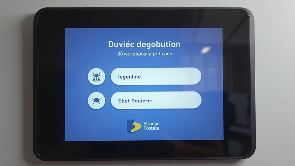 Écran de connexion à La Banque Postale avec les champs identifiant et mot de passe à 6 chiffres