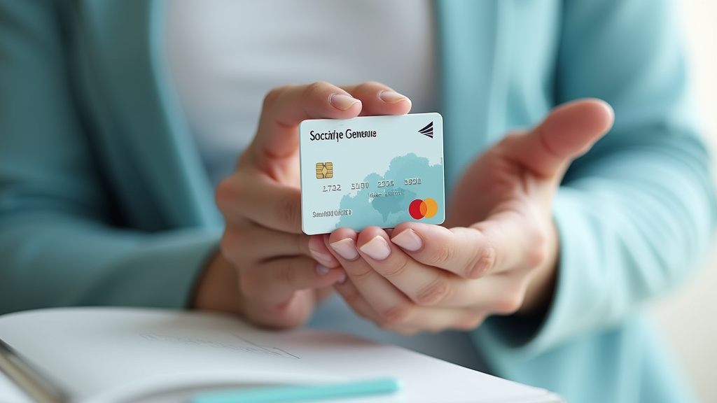 Écran de personnalisation de la carte bancaire sur l’application Société Générale