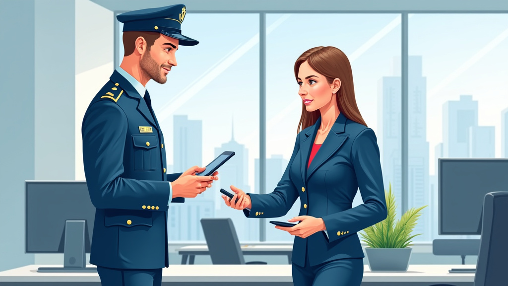 Illustration d’un agent de sécurité ou militaire en réforme recevant un accompagnement personnalisé d’Allianz