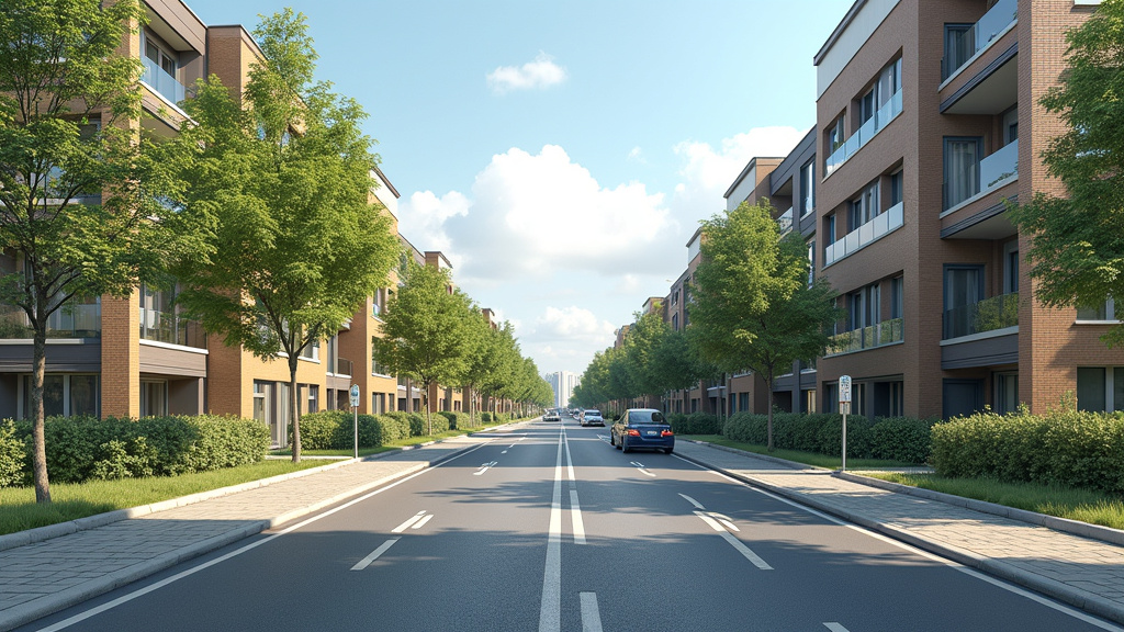 Rue résidentielle calme d