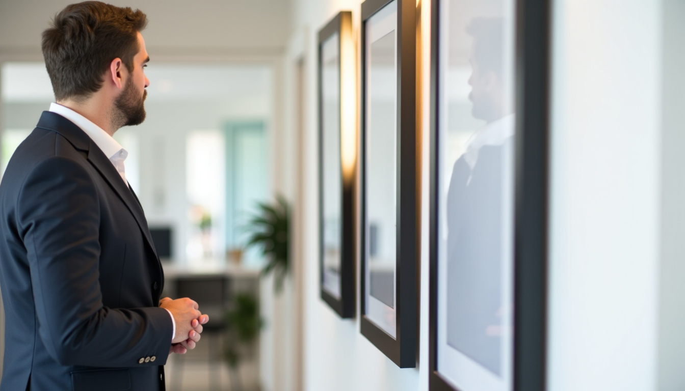 Accompagnement client par un agent immobilier dans une agence à Nice