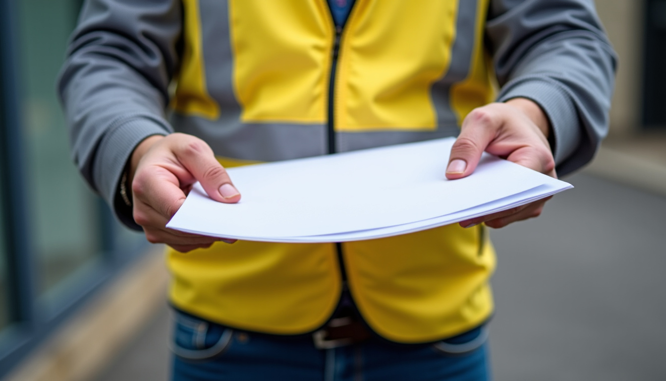 Employeur remettant la feuille d’accident du travail à un salarié blessé