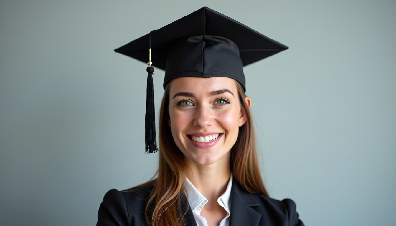 Étudiante recevant son diplôme lors d