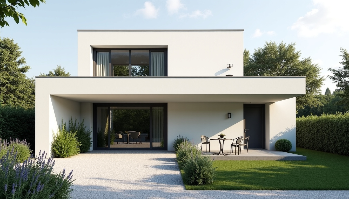 Maison moderne rénovée à Carrières-sur-Seine, vue extérieure avec jardin et façade contemporaine