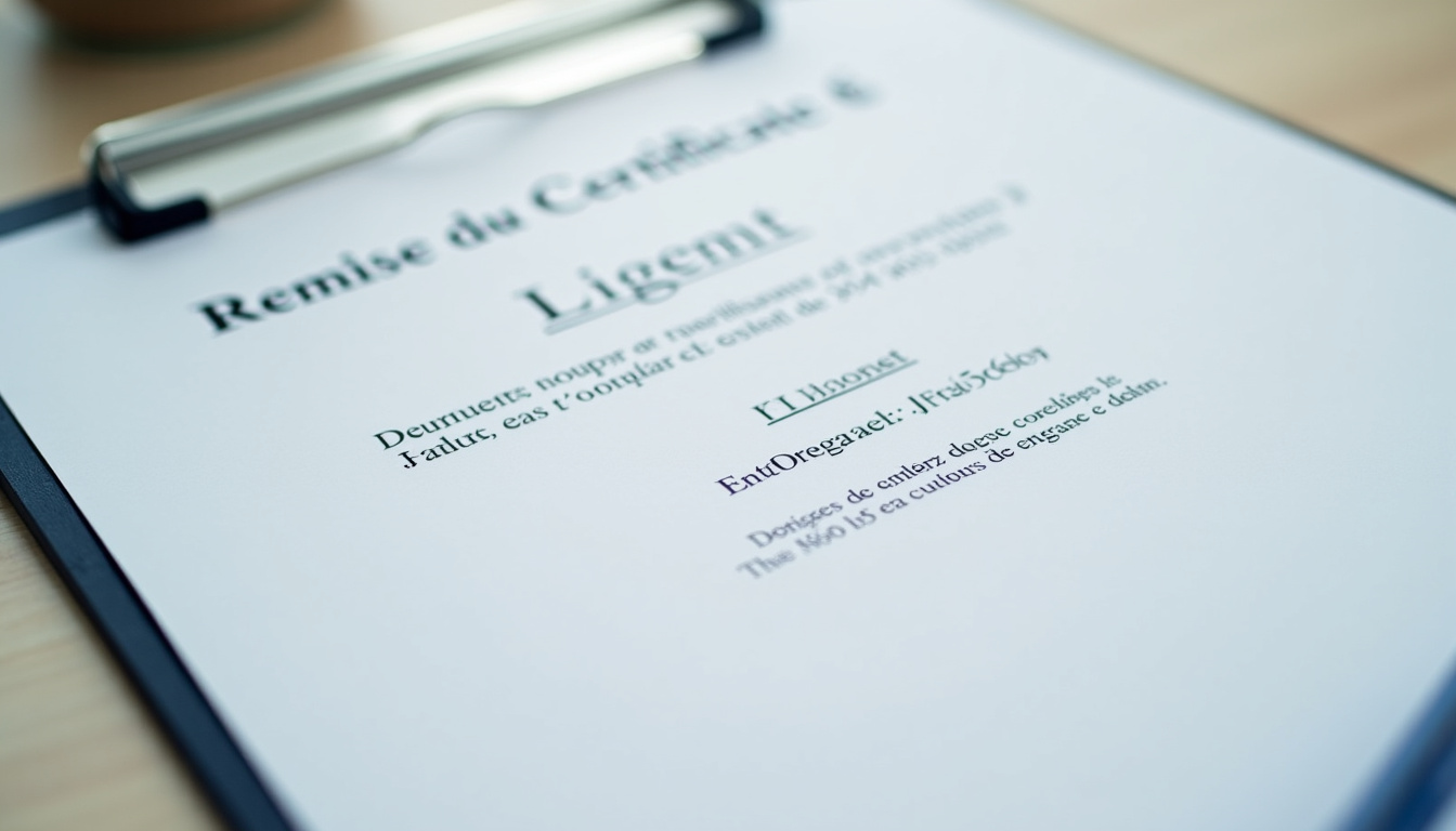 Remise du certificat d