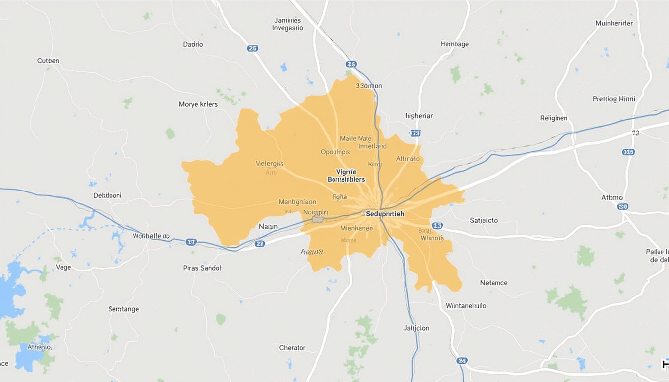 Vue aérienne de Brassac-les-Mines en 2026 avec indication des zones de prix immobilier par secteur