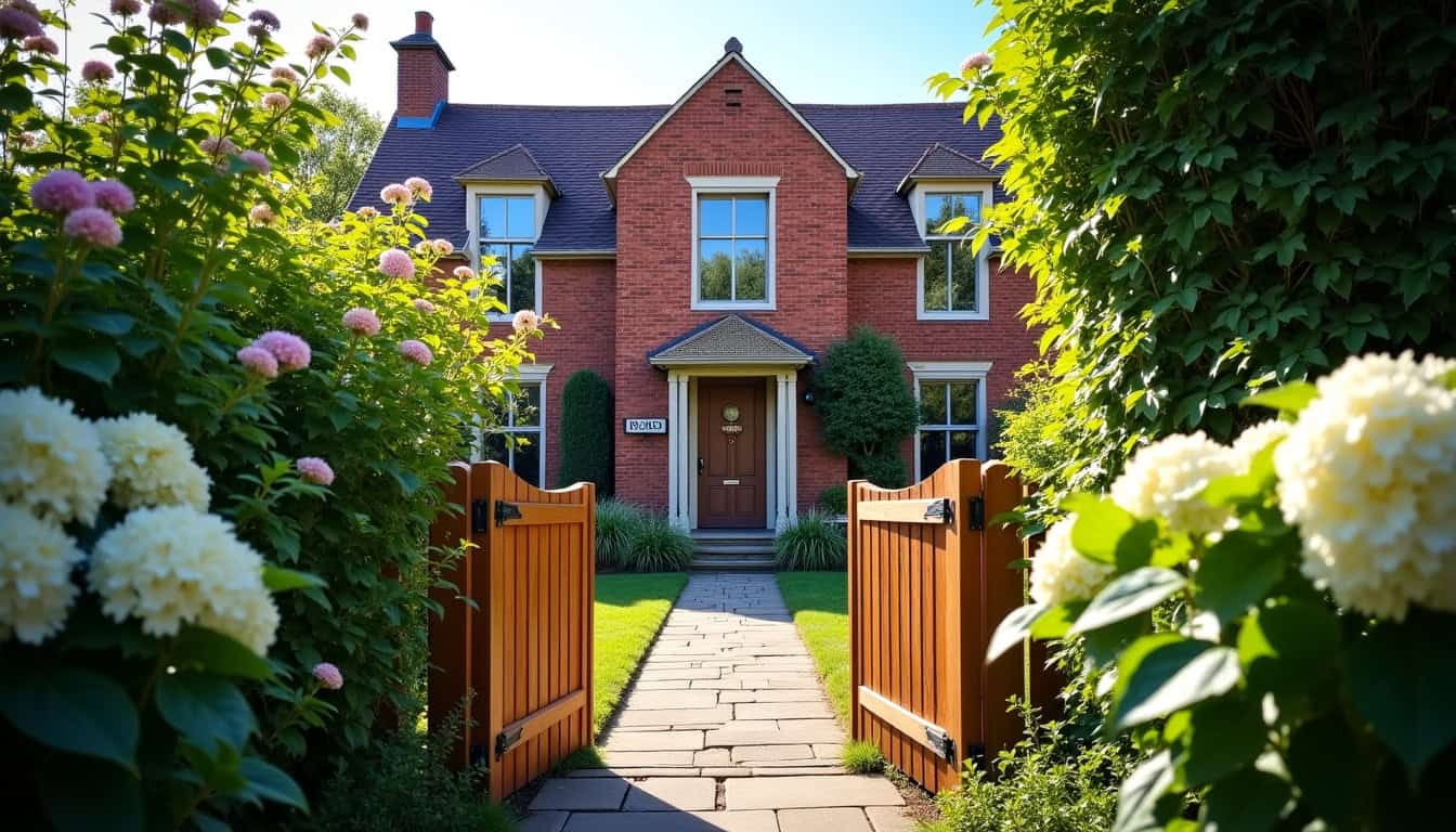Maison rénovée à Cambrai avec jardin et façade en brique