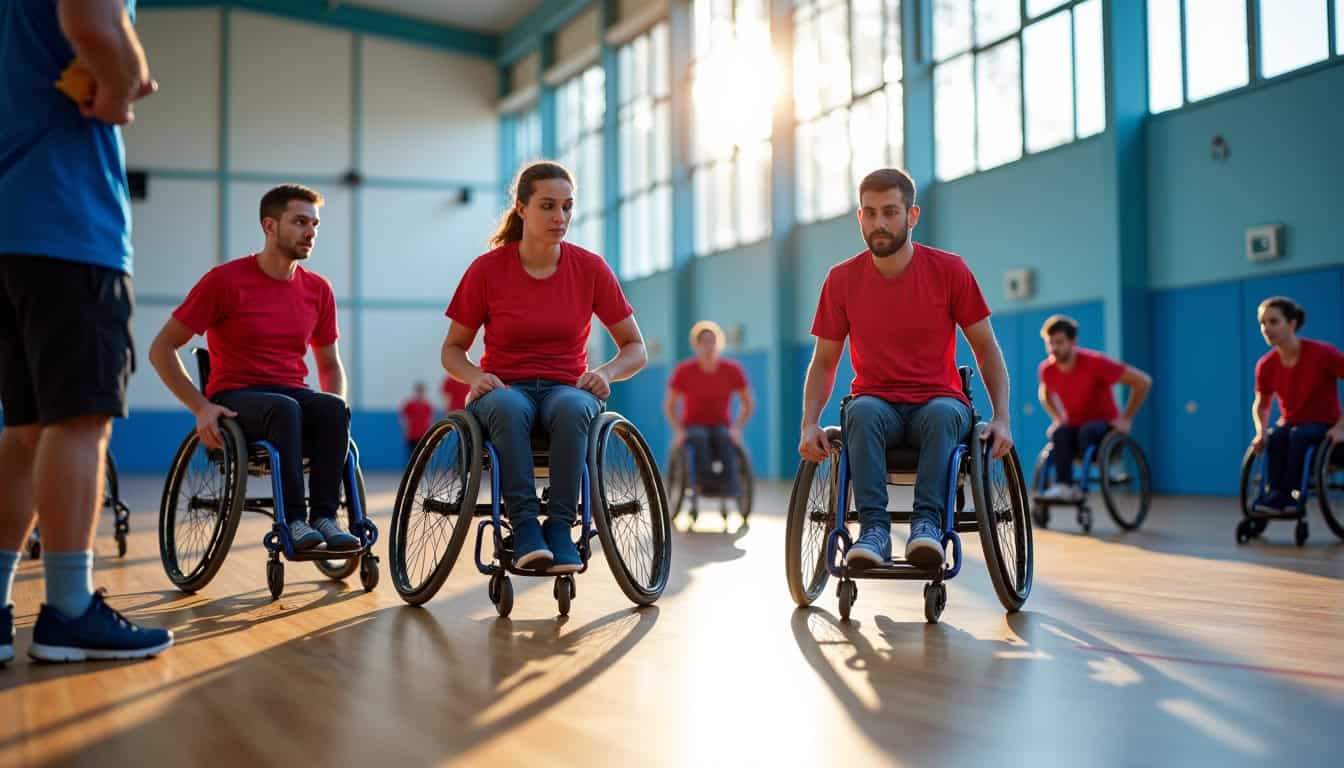 Équipe de France de parahand en entraînement à Rodez
