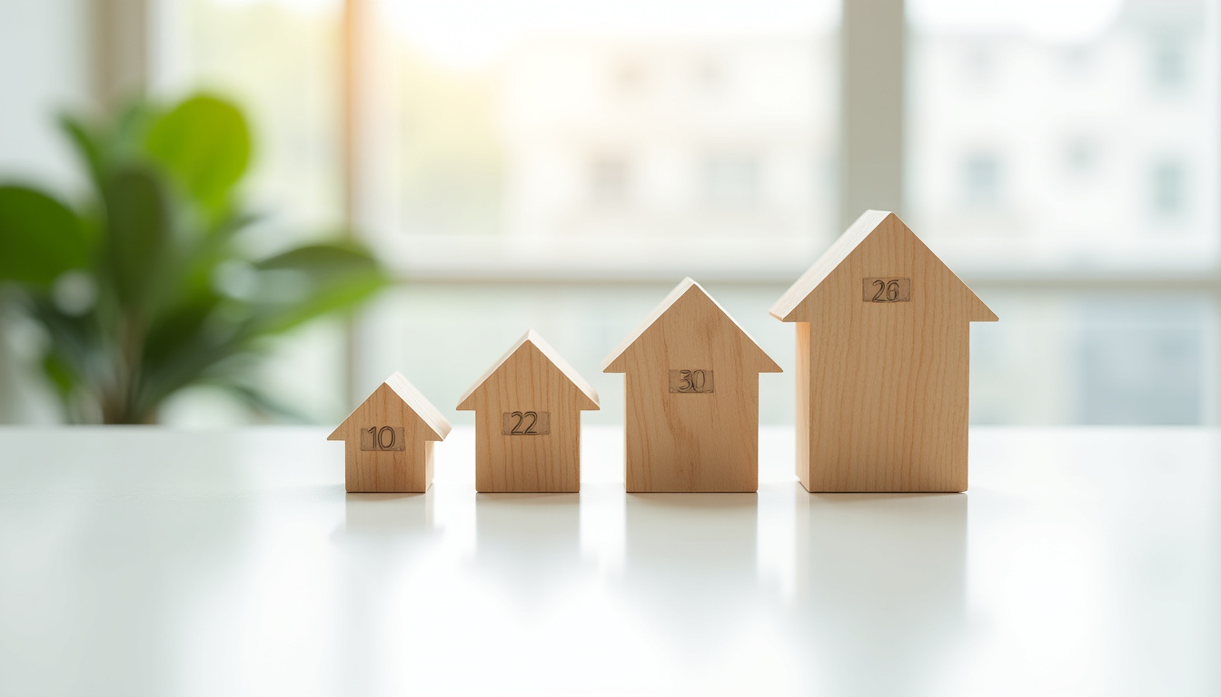 Graphique comparatif des taux moyens de prêt immobilier sur 10, 15, 20 et 25 ans en 2026