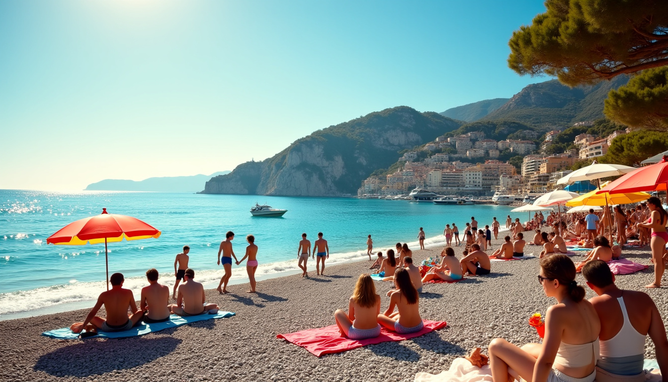 Touristes espagnols en vacances sur la Côte d’Azur française