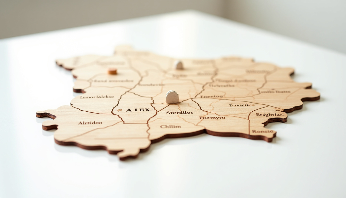 Carte des principaux quartiers d