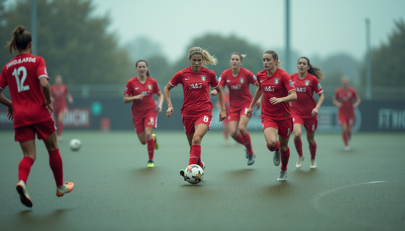 Joueuses du FC Metz féminine en action lors d’un match extérieur