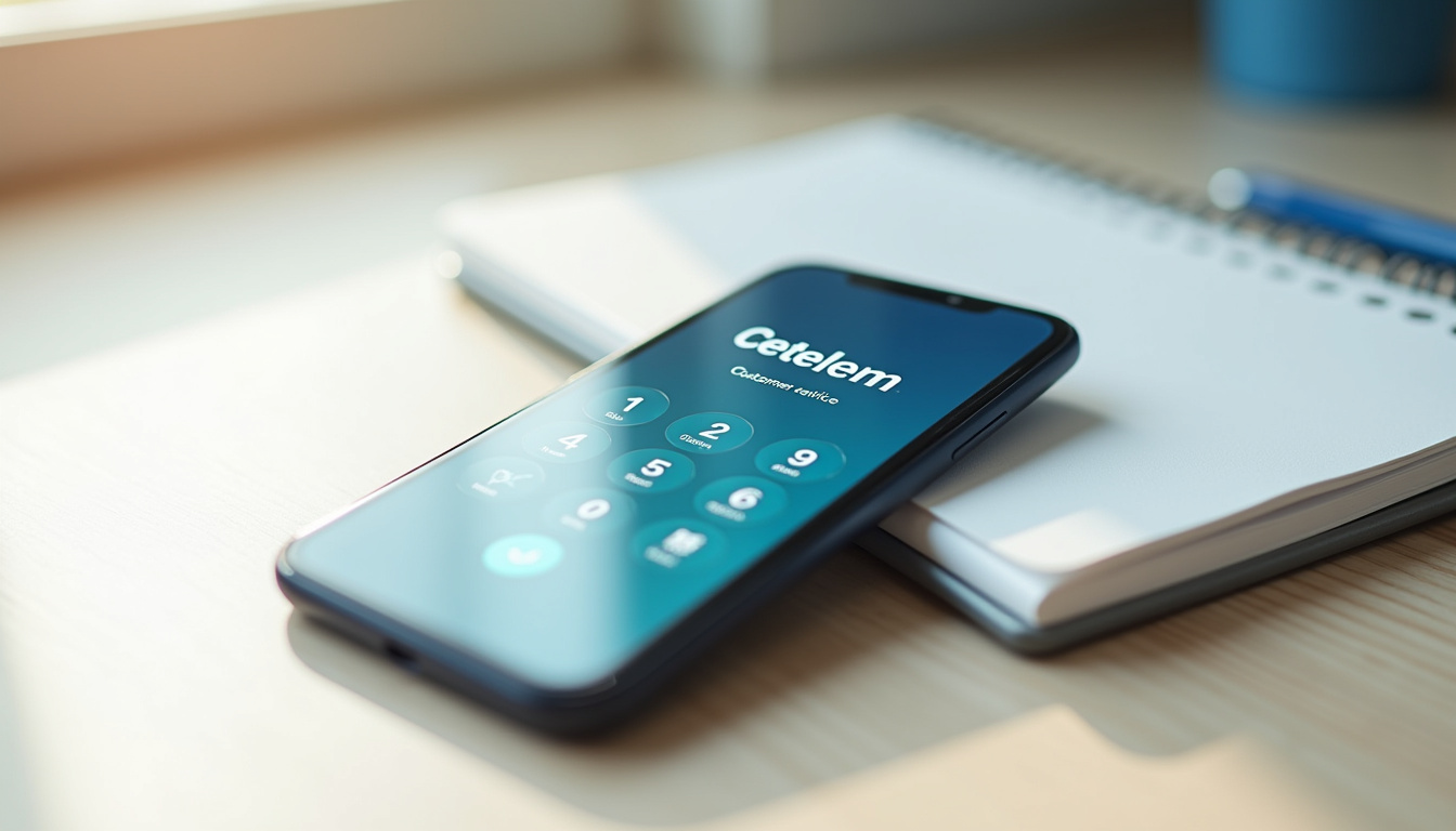 Appel téléphonique vers le service client Cetelem depuis un smartphone