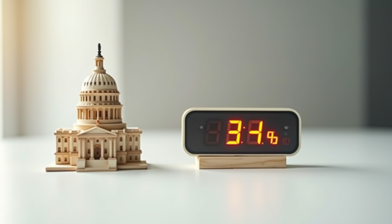 Évolution en temps réel de la dette des États-Unis affichée sur un écran numérique