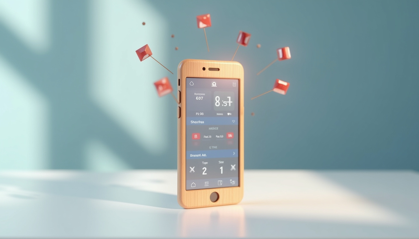 Utilisation d'une application de livescore sur smartphone avec notifications activées