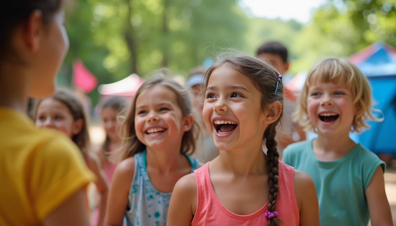 Enfants participants à un séjour jeunes organisé par le CSEC BNP Paribas